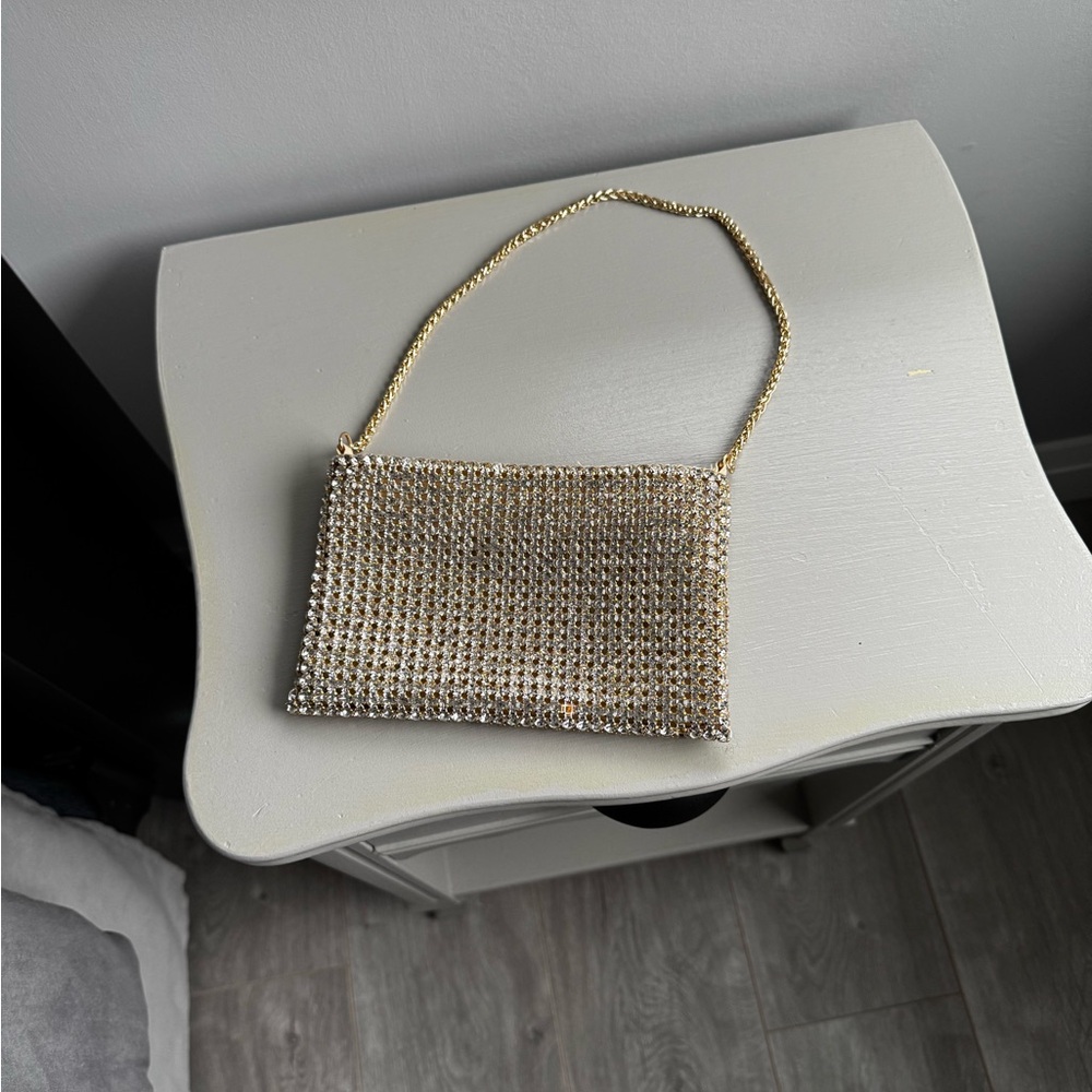 New Years Gold and Silver Chain Clutch